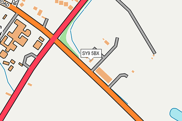 SY9 5BX map - OS OpenMap – Local (Ordnance Survey)