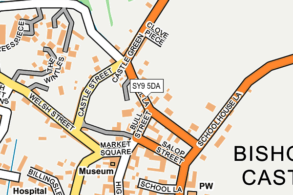 SY9 5DA map - OS OpenMap – Local (Ordnance Survey)