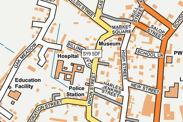 SY9 5DF map - OS OpenMap – Local (Ordnance Survey)