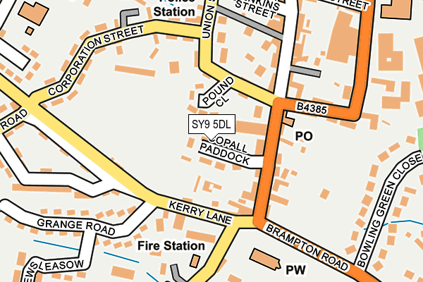 SY9 5DL map - OS OpenMap – Local (Ordnance Survey)