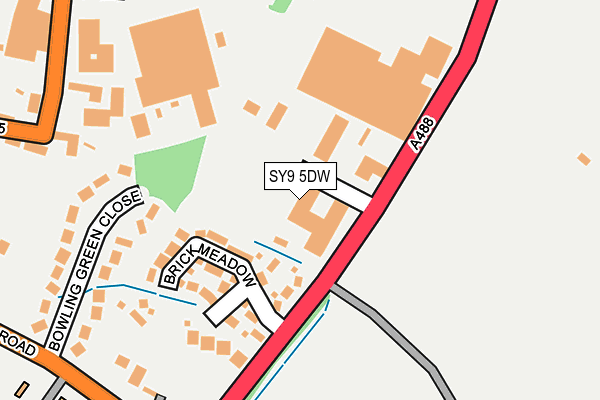 SY9 5DW map - OS OpenMap – Local (Ordnance Survey)