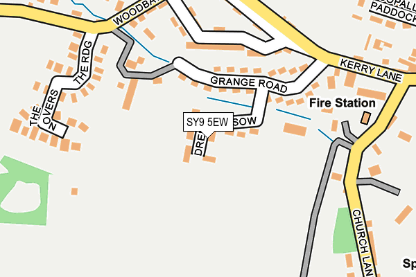 SY9 5EW map - OS OpenMap – Local (Ordnance Survey)