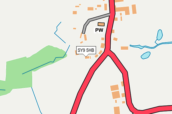 SY9 5HB map - OS OpenMap – Local (Ordnance Survey)