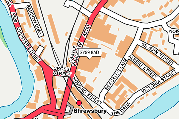 SY99 8AD map - OS OpenMap – Local (Ordnance Survey)