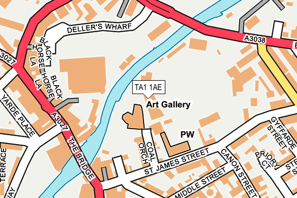 TA1 1AE map - OS OpenMap – Local (Ordnance Survey)