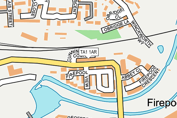 TA1 1AR map - OS OpenMap – Local (Ordnance Survey)