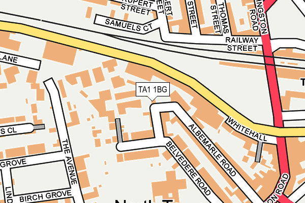 TA1 1BG map - OS OpenMap – Local (Ordnance Survey)