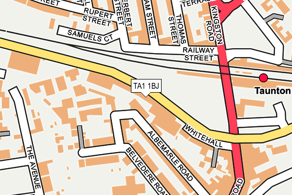 TA1 1BJ map - OS OpenMap – Local (Ordnance Survey)