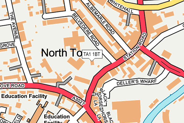 TA1 1BT map - OS OpenMap – Local (Ordnance Survey)