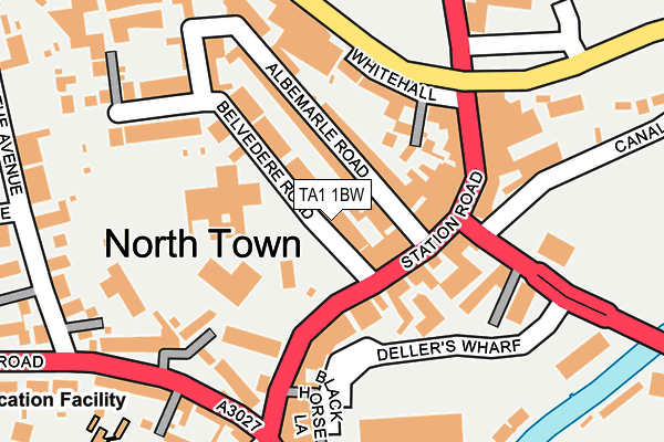 TA1 1BW map - OS OpenMap – Local (Ordnance Survey)