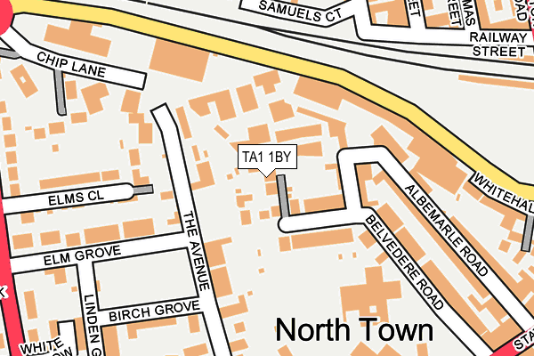 TA1 1BY map - OS OpenMap – Local (Ordnance Survey)