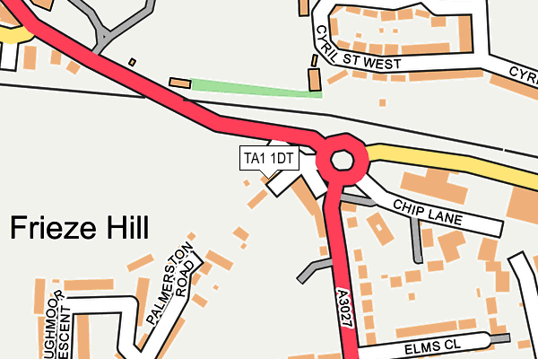 TA1 1DT map - OS OpenMap – Local (Ordnance Survey)