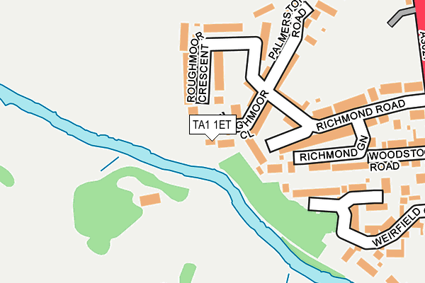 TA1 1ET map - OS OpenMap – Local (Ordnance Survey)