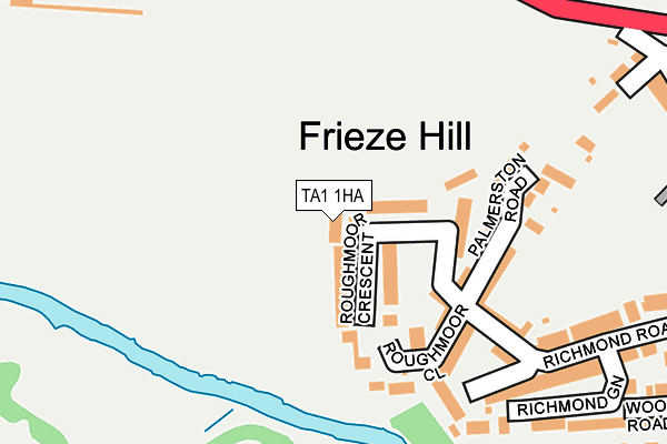 TA1 1HA map - OS OpenMap – Local (Ordnance Survey)