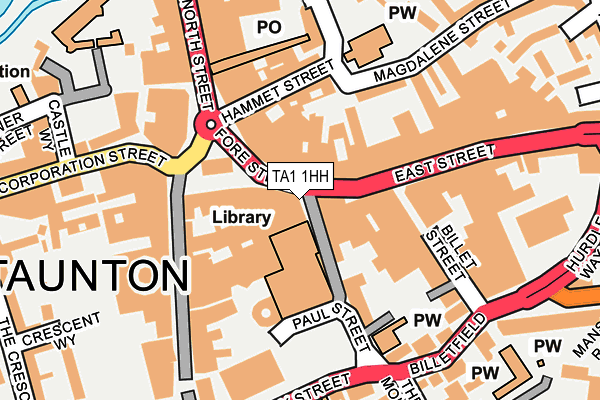 TA1 1HH map - OS OpenMap – Local (Ordnance Survey)