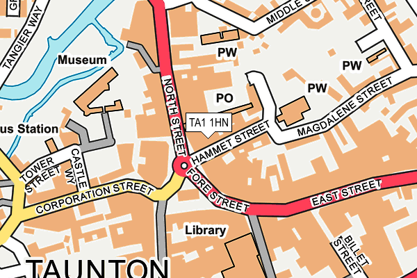 TA1 1HN map - OS OpenMap – Local (Ordnance Survey)