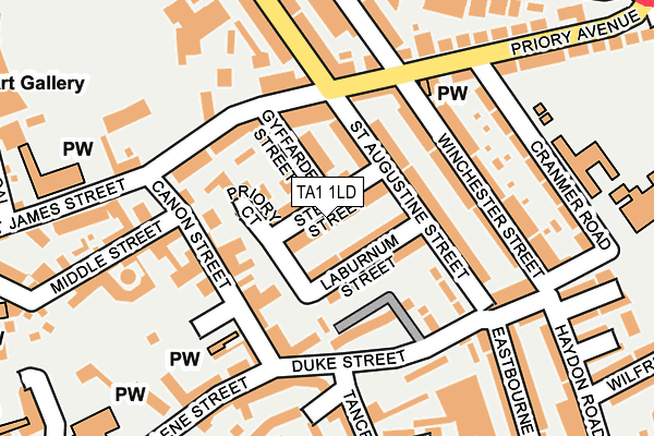 TA1 1LD map - OS OpenMap – Local (Ordnance Survey)