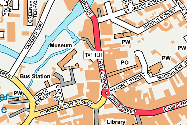 TA1 1LH map - OS OpenMap – Local (Ordnance Survey)