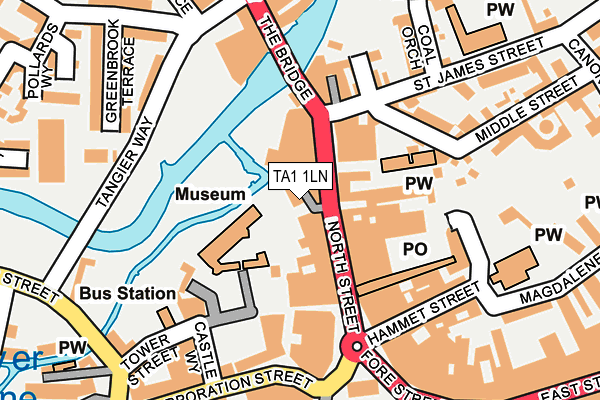 TA1 1LN map - OS OpenMap – Local (Ordnance Survey)