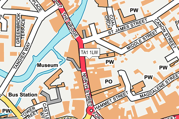 TA1 1LW map - OS OpenMap – Local (Ordnance Survey)