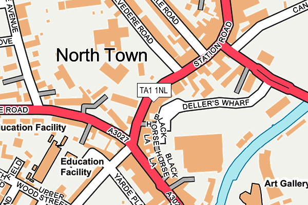 TA1 1NL map - OS OpenMap – Local (Ordnance Survey)