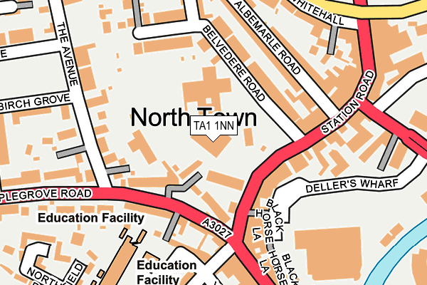 TA1 1NN map - OS OpenMap – Local (Ordnance Survey)