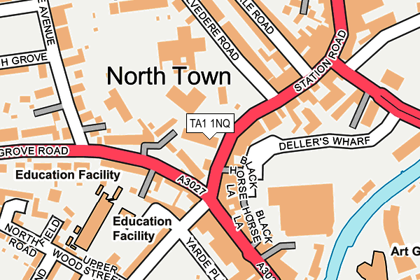 TA1 1NQ map - OS OpenMap – Local (Ordnance Survey)