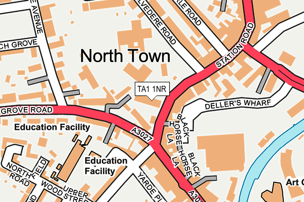 TA1 1NR map - OS OpenMap – Local (Ordnance Survey)