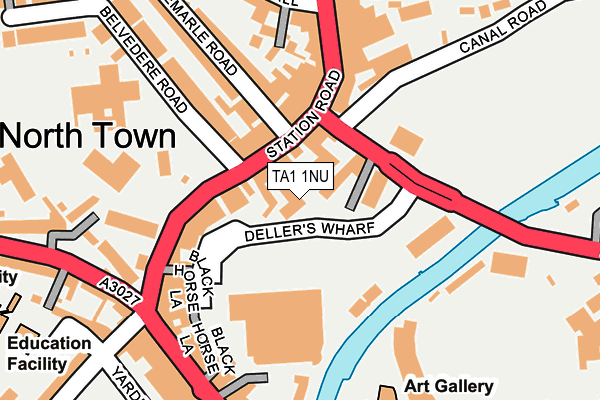 TA1 1NU map - OS OpenMap – Local (Ordnance Survey)