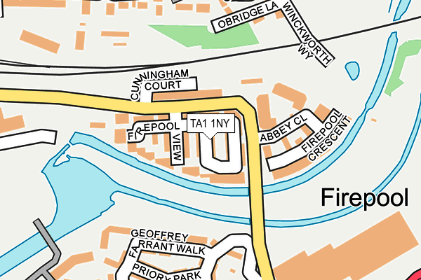 TA1 1NY map - OS OpenMap – Local (Ordnance Survey)