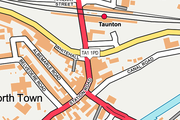 TA1 1PD map - OS OpenMap – Local (Ordnance Survey)