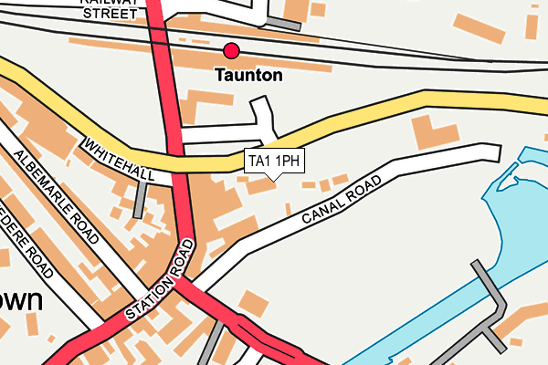 TA1 1PH map - OS OpenMap – Local (Ordnance Survey)