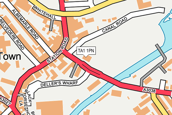 TA1 1PN map - OS OpenMap – Local (Ordnance Survey)