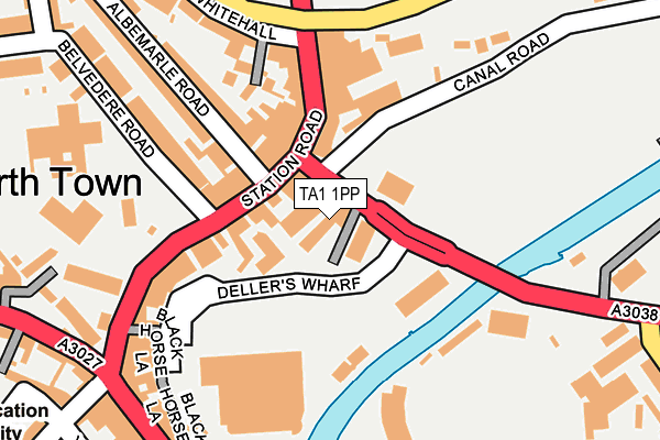 TA1 1PP map - OS OpenMap – Local (Ordnance Survey)