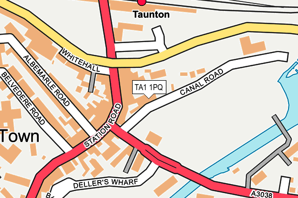 TA1 1PQ map - OS OpenMap – Local (Ordnance Survey)