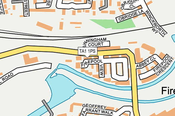 TA1 1PS map - OS OpenMap – Local (Ordnance Survey)