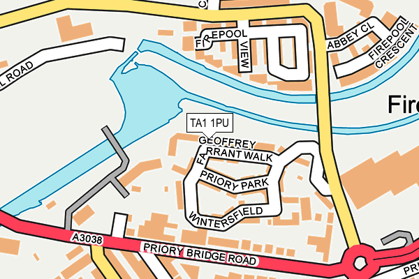 TA1 1PU map - OS OpenMap – Local (Ordnance Survey)