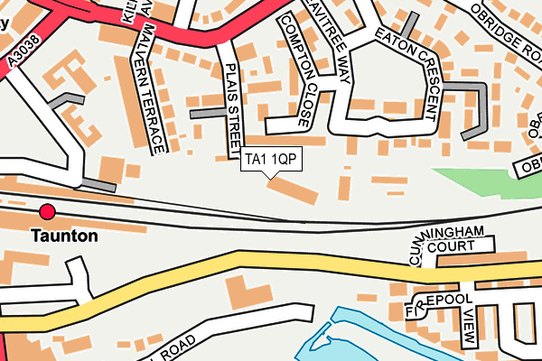 TA1 1QP map - OS OpenMap – Local (Ordnance Survey)