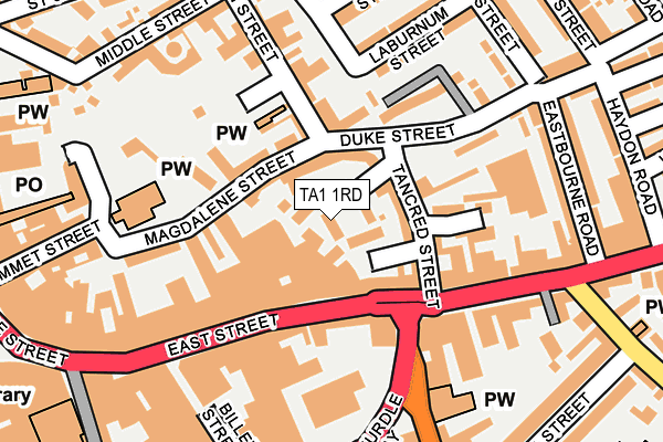 TA1 1RD map - OS OpenMap – Local (Ordnance Survey)