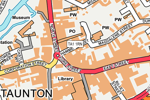 TA1 1RN map - OS OpenMap – Local (Ordnance Survey)