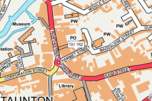 Map of 22 RICHMOND ROAD TAUNTON (MANAGEMENT) LIMITED at local scale