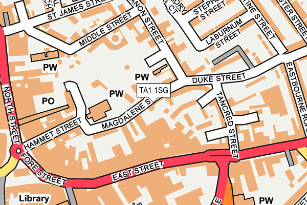 TA1 1SG map - OS OpenMap – Local (Ordnance Survey)