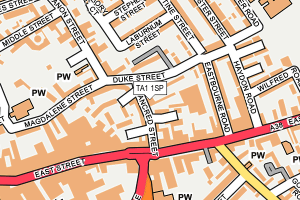 TA1 1SP map - OS OpenMap – Local (Ordnance Survey)