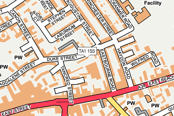 TA1 1SS map - OS OpenMap – Local (Ordnance Survey)