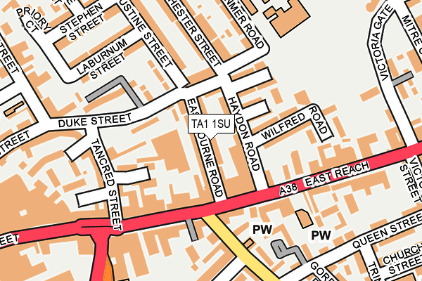 TA1 1SU map - OS OpenMap – Local (Ordnance Survey)