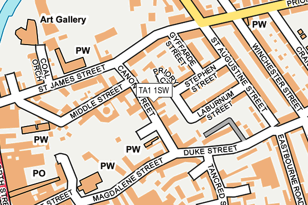 Map of PRIORY CLOSE LIMITED at local scale
