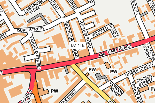 TA1 1TE map - OS OpenMap – Local (Ordnance Survey)