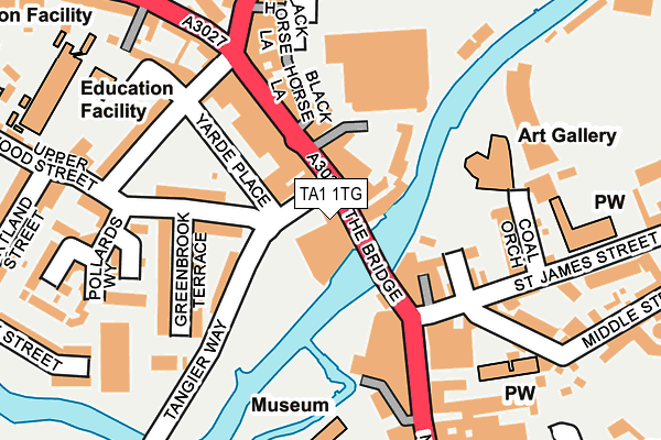 TA1 1TG map - OS OpenMap – Local (Ordnance Survey)