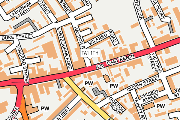 TA1 1TH map - OS OpenMap – Local (Ordnance Survey)