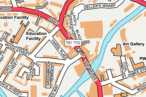 TA1 1TQ map - OS OpenMap – Local (Ordnance Survey)